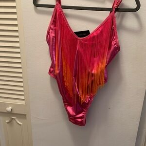 NWT Club Exx Metallic Bodysuit